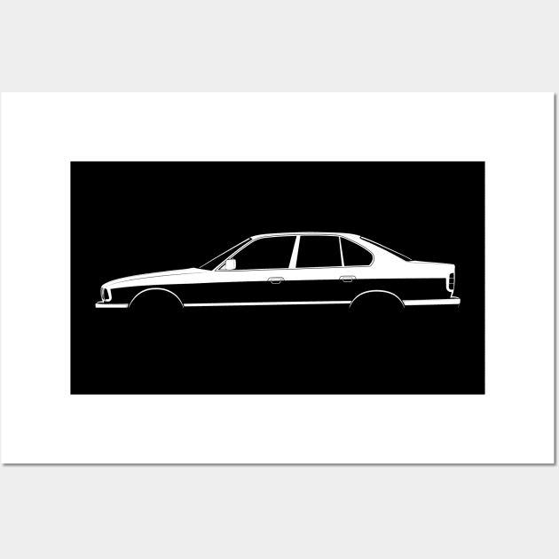 BMW M5 (E34) Silhouette Wall Art by Car-Silhouettes